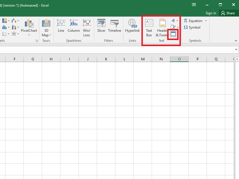 Chèn file PDF vào Excel- bước 1