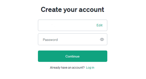 tạo mật khẩu khi đăng ký tài khoản chat gpt